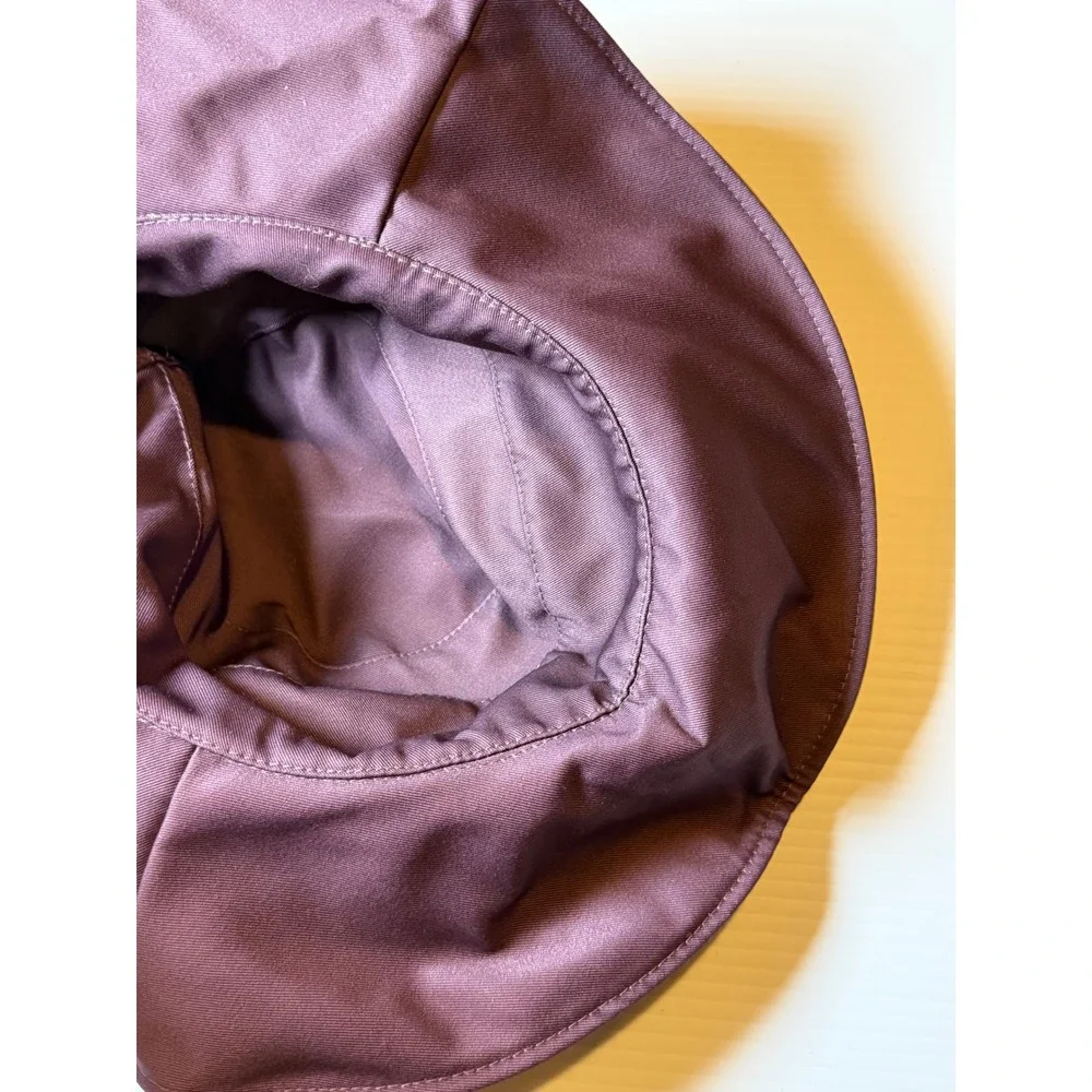 LOGO by Lori Goldstein Reversible Bucket Hat Citron Plum SPF 30 Sun Protection